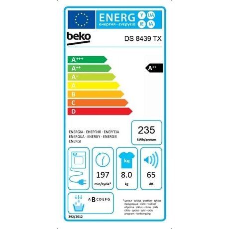 Džiovyklė Beko DS8439TX