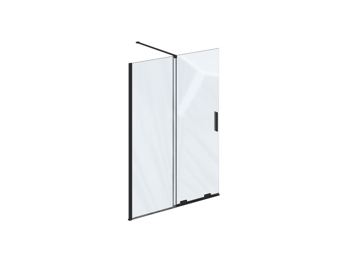 Dušo sienelė Ravak ROWI 110, juodas+stiklas Transparent, X9WVD0300Z1