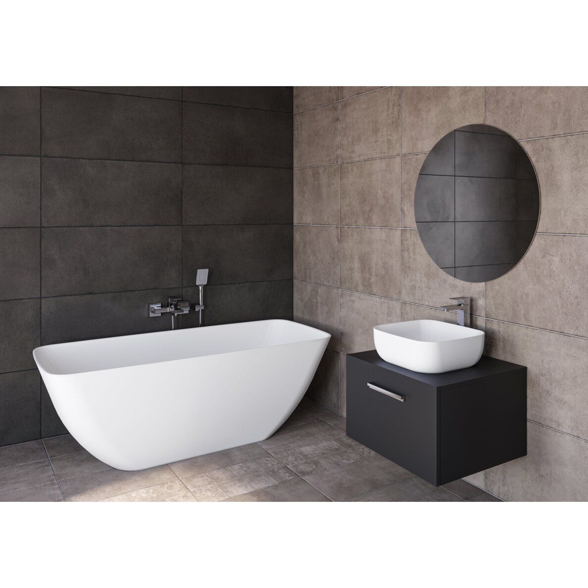 Lieto akmens vonia Bathesa Varese 170x72 cm