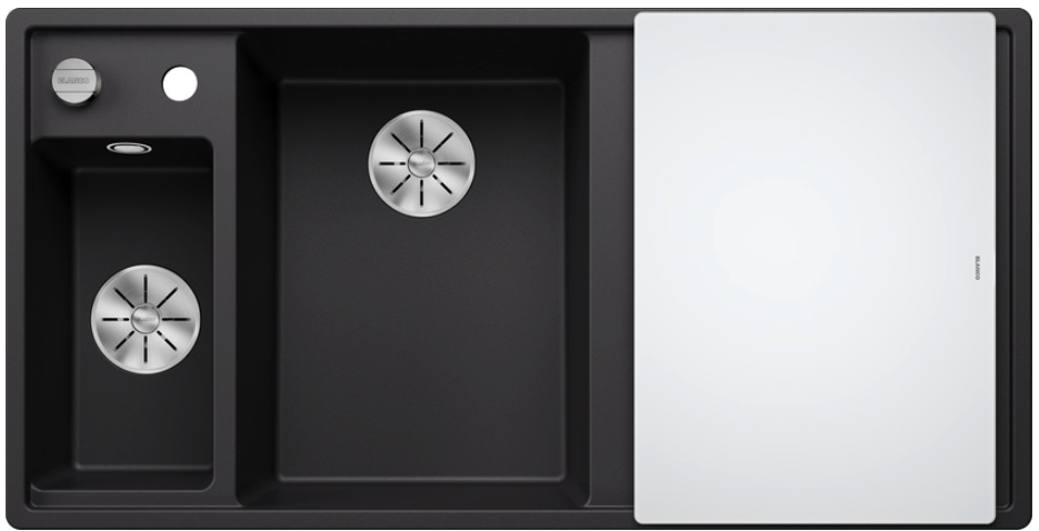 Silgranitinė plautuvė BLANCO AXIA III 6 S LI SILG PDUR Juoda Z.GL InFino M.AF Silgranitinė plautuvė BLANCO AXIA III 6 S LI SILG PDUR Juoda Z.GL InFino M.AF