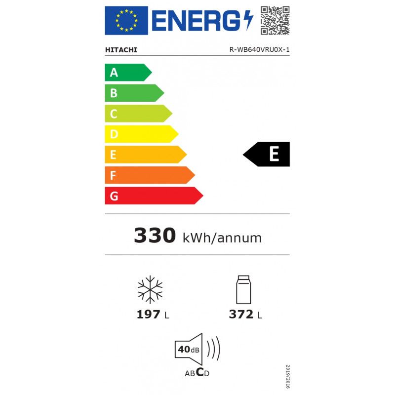 Šaldytuvas Hitachi R-WB640VRU0X-1 (MIR)