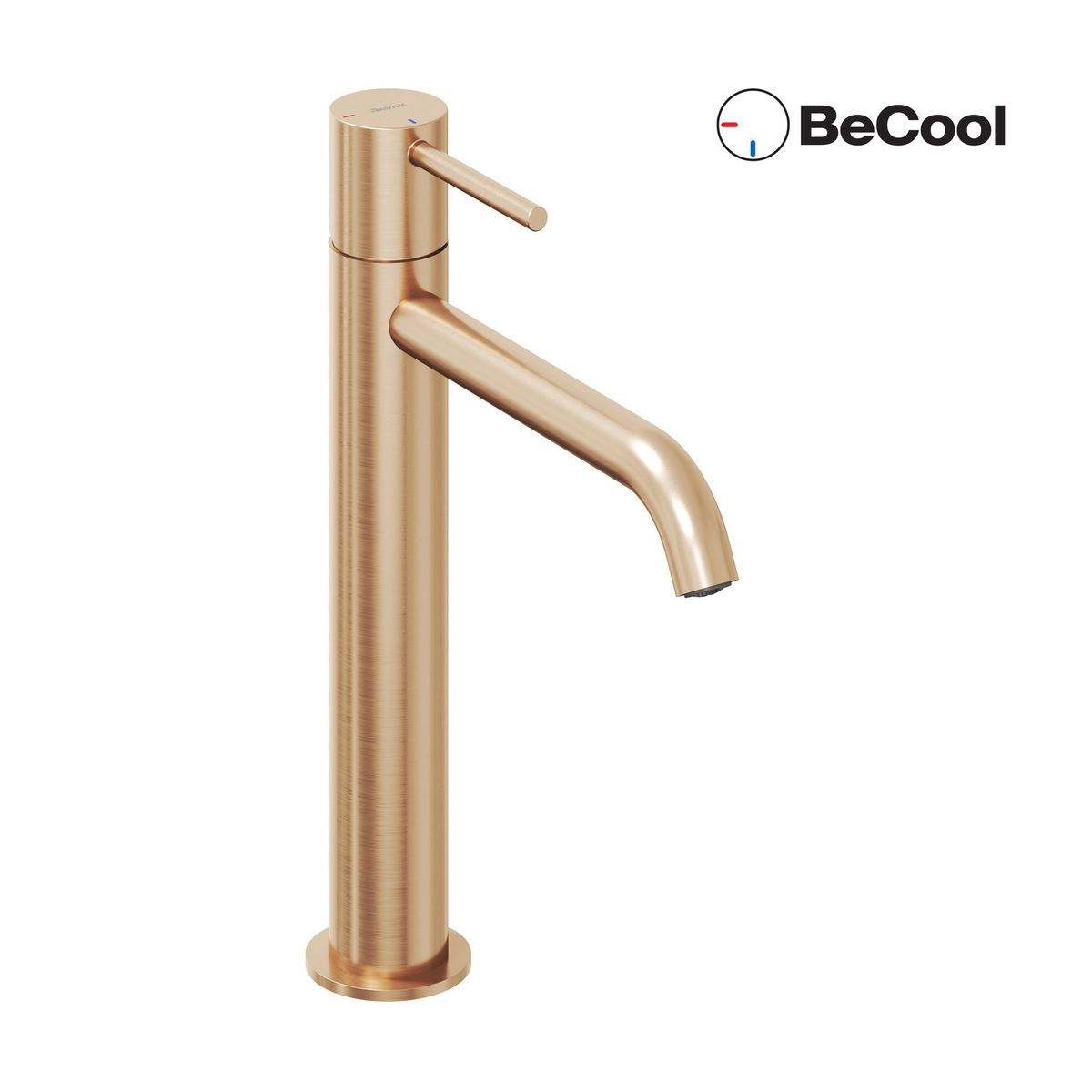 Praustuvo maišytuvas Ravak Espirit BeCool 250 mm be dugno vožtuvo, Rose Gold Brushed X070403