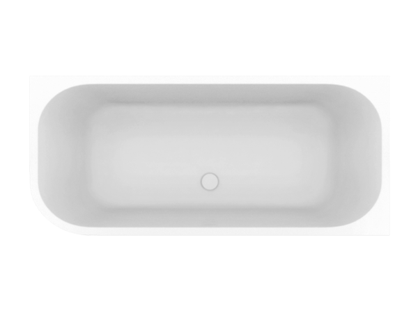 Akmens masės vonia Balteco Leon dešininė 180×80 balta