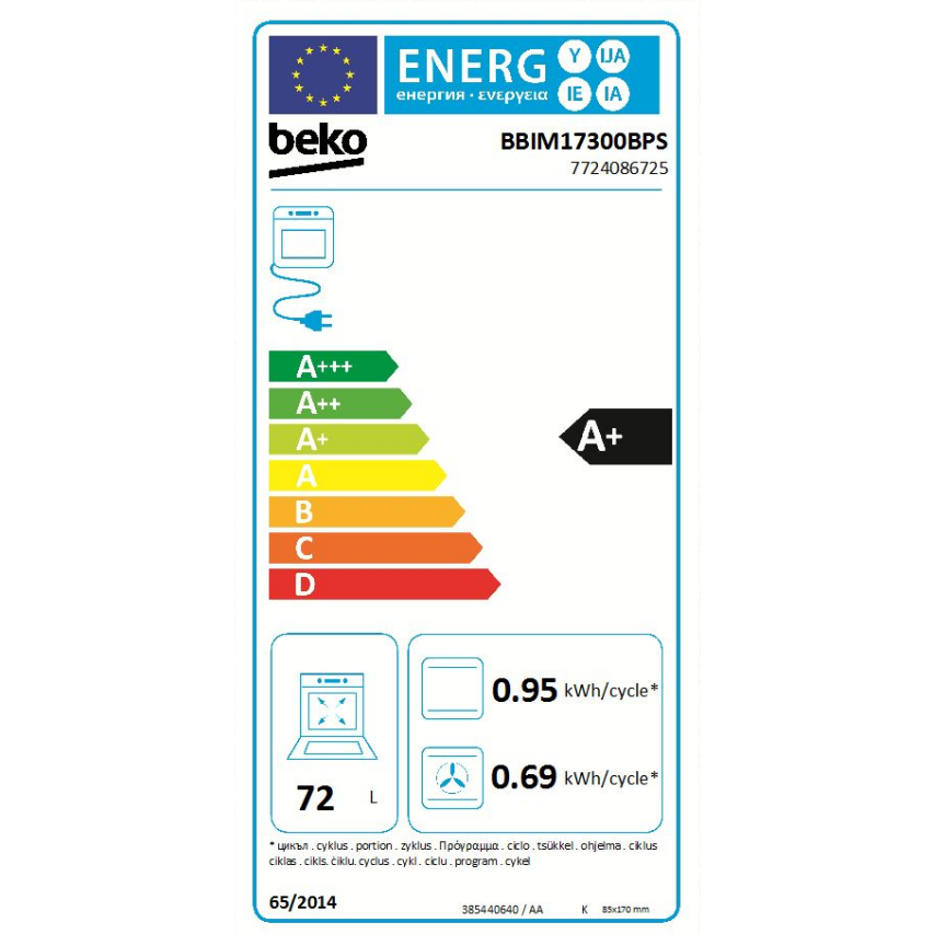 Elektrinė orkaitė Beko BBIM17300BPS