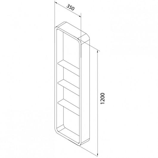 Veidrodinė spintelė su apšvietimu Focco Mia Column 35x120 cm