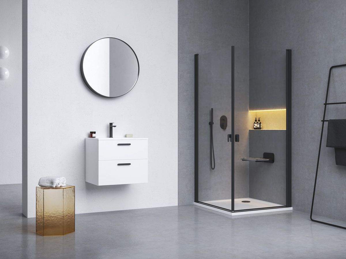 Ravak Dušo sėdynė Chrome, clear/juoda, B8F0000065 Ravak Dušo sėdynė Chrome, clear/juoda, B8F0000065