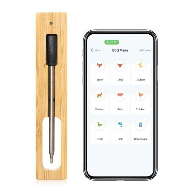 Belaidis grilio termometras Zyle, naudojamas su Bluetooth ir telefono programėle