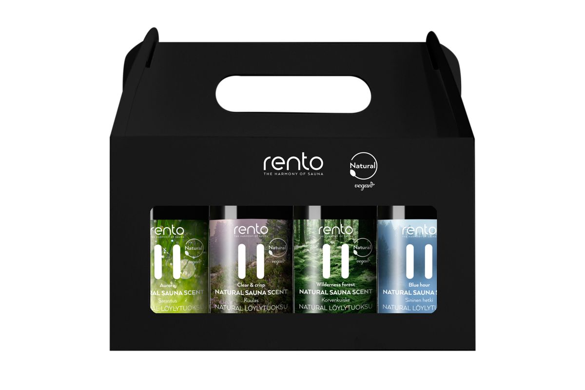 Natūralių pirties kvapų dovanų rinkinys Rento, 4 × 100 ml, 6410416121109 Natūralių pirties kvapų dovanų rinkinys Rento, 4 × 100 ml, 6410416121109