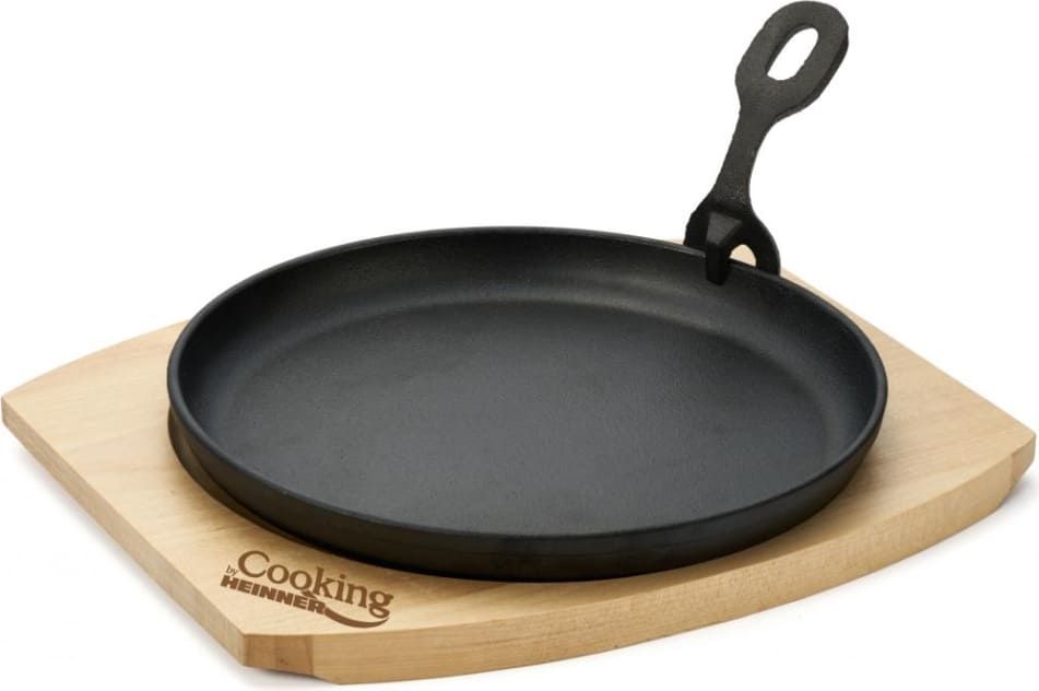 Keptuvė steikams su medine baze ketaus 22cm HR-YT-912 HEINNER Keptuvė steikams su medine baze ketaus 22cm HR-YT-912 HEINNER