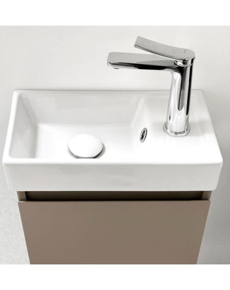 Spintelė po praustuvu Kame MINI, durelių vyriai kairėje, kakavos BU/40x22-L/D15-MN