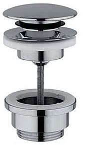 Dugno vožtuvas Fiore XENON Steel click-clack, nerūdijantis plienas AISI 316L, 30AI8860