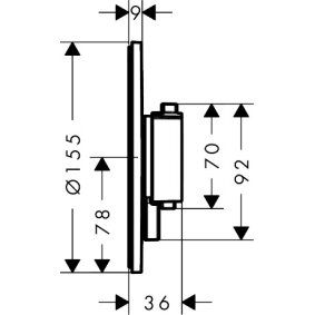 Termostatinis dušo/vonios maišytuvas Hansgrohe Ecostat Comfort S, chromas, 33715000