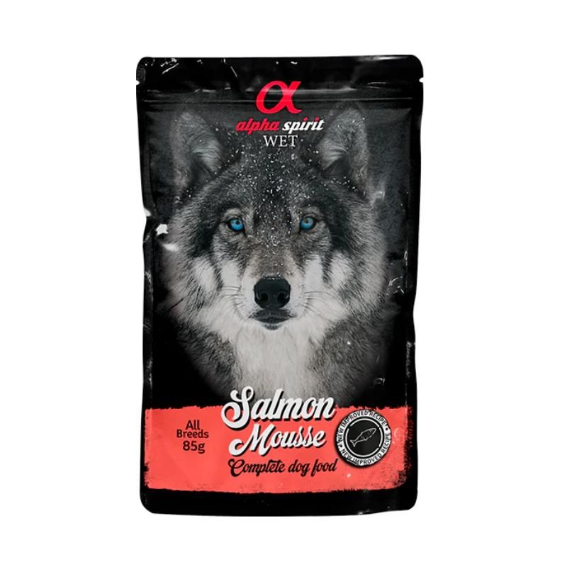ALPHA SPIRIT WET putėsiai šunims su lašiša 85g 6vnt (24), ALPHD050000908