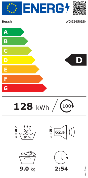 Džiovyklė BOSCH WQG2450ISN