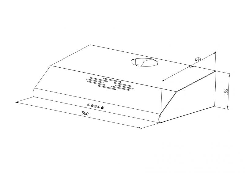 Po spintele montuojamas 60 cm pločio gartraukis Schlosser H5501BL, juodas