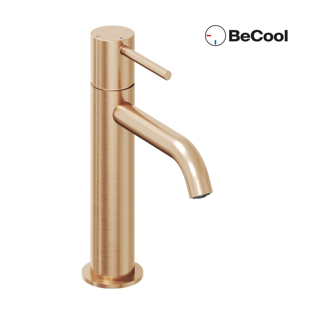 Praustuvo maišytuvas Ravak Espirit BeCool 190 mm be dugno vožtuvo, Rose Gold Brushed X070398