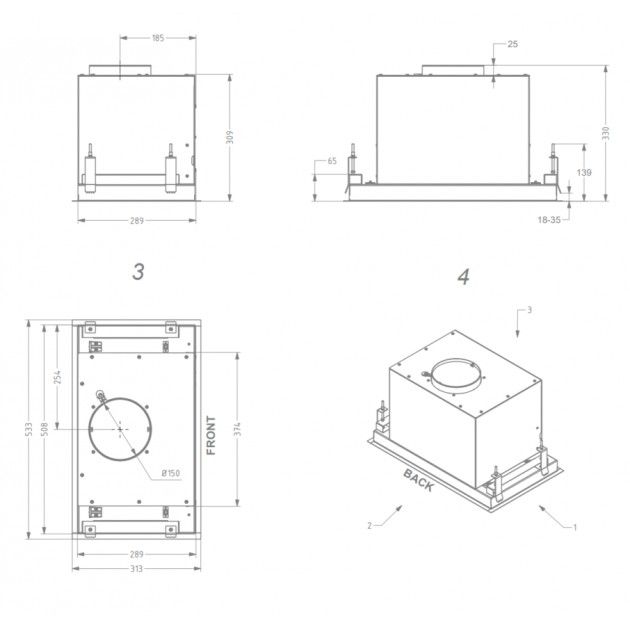 Gartraukis Novy Hood Crystal 26052 Canopy, 60 cm Gartraukis Novy Hood Crystal 26052 Canopy, 60 cm