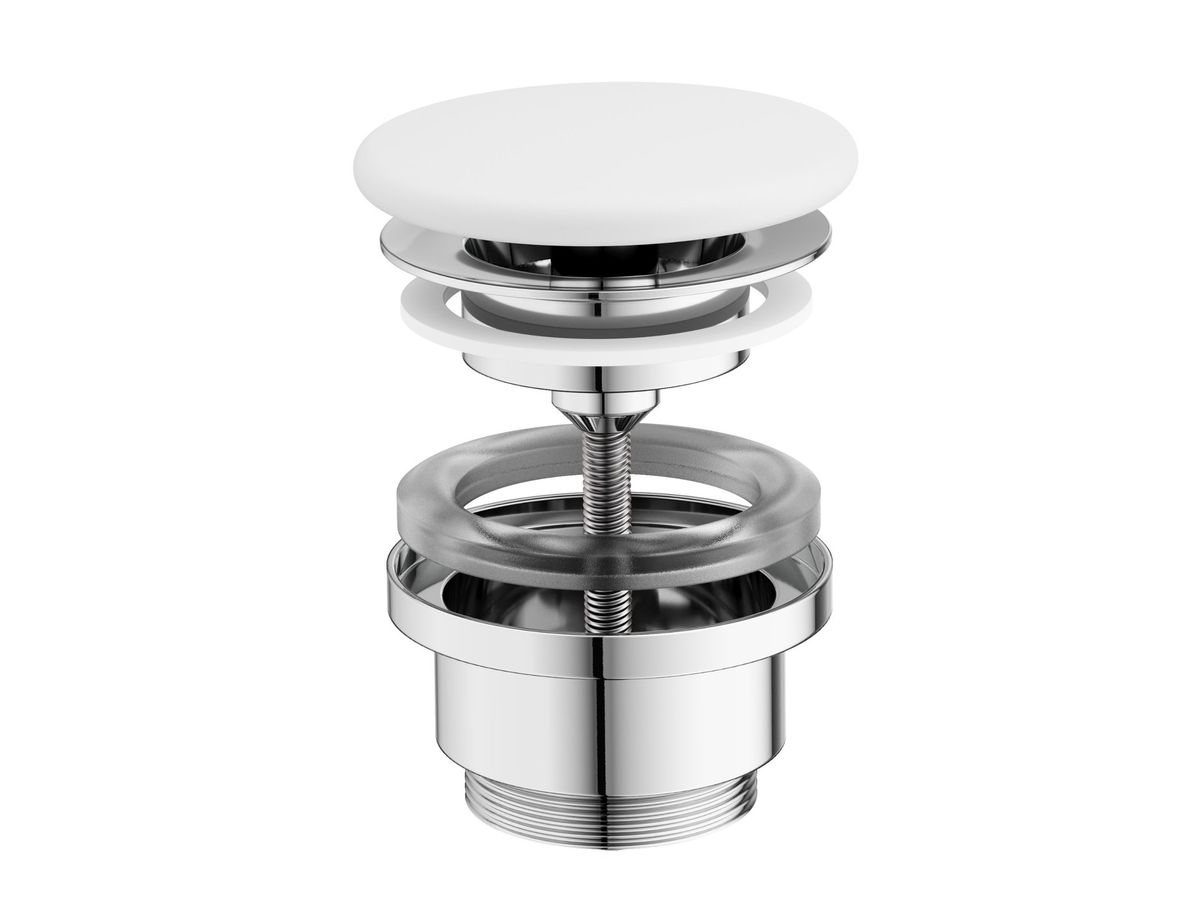 Keraminis dugno vožtuvas neuždaromas, baltas matinis X01920