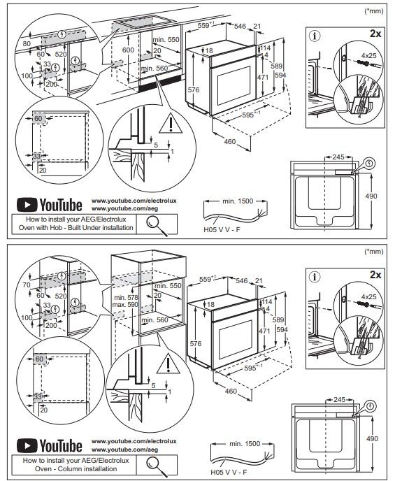 Orkaitė ELECTROLUX KOEAP3XT, pirolizė, Wifi, juoda matinė spalva