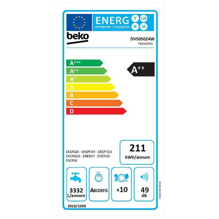 Indaplovė Beko DVS05024W