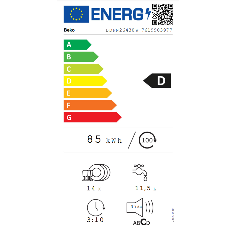 Indaplovė BEKO BDFN26430W