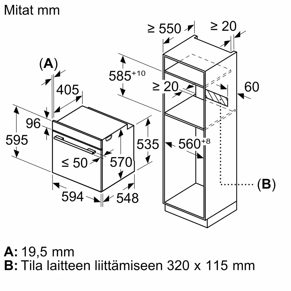 Įmontuojama orkaitė Siemens iQ300, HB272ABB3