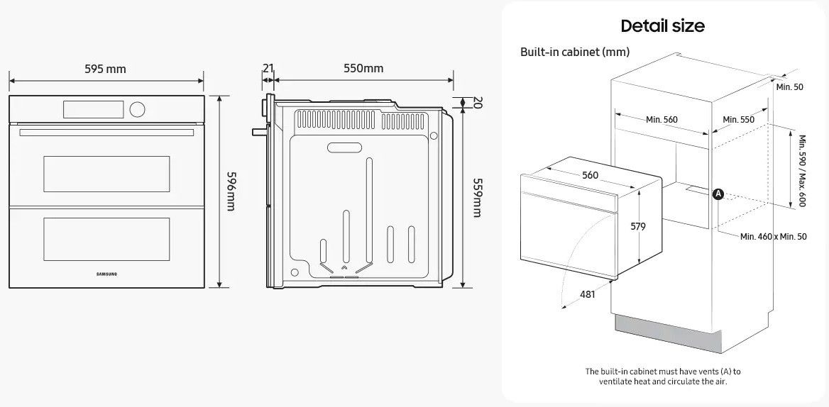 Įmontuojama orkaitė Samsung NV7B41301AK/U3 Įmontuojama orkaitė Samsung NV7B41301AK/U3