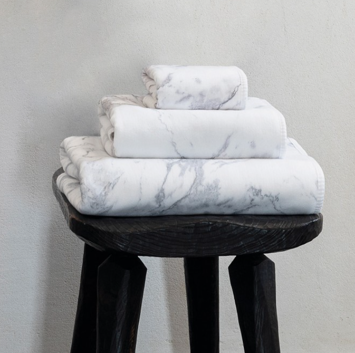 Vonios rankšluostis MABEL 50X100cm, Silver/White, 1005141010001