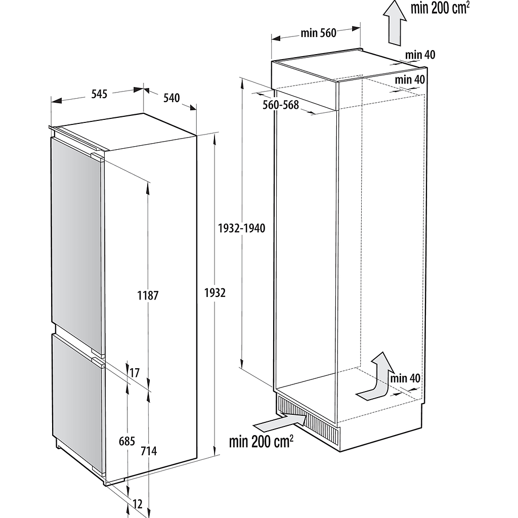 Šaldytuvas GORENJE NRKI519E82WF Šaldytuvas GORENJE NRKI519E82WF