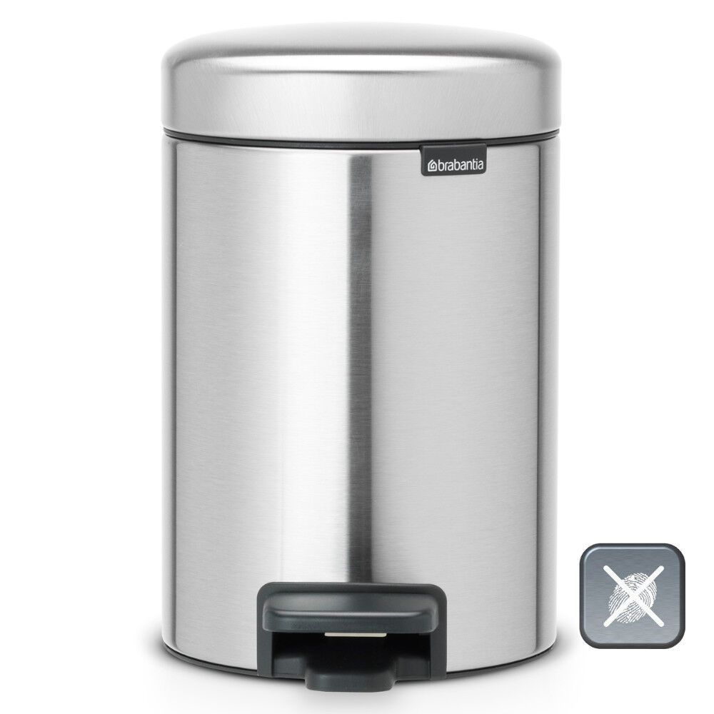 Šiukšlių dėžė Brabantia NewIcon 3L, Matt Steel Fingerprint Proof, 112164