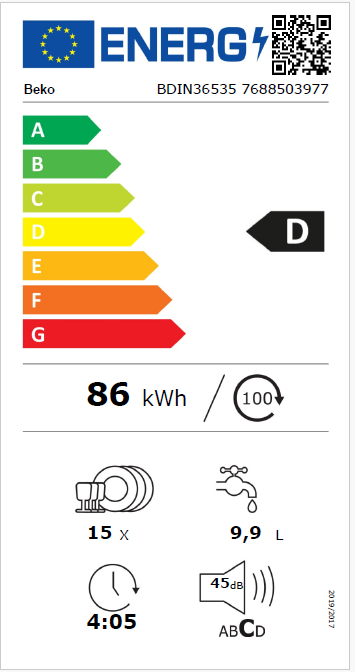 Indaplovė BEKO BDIN36535