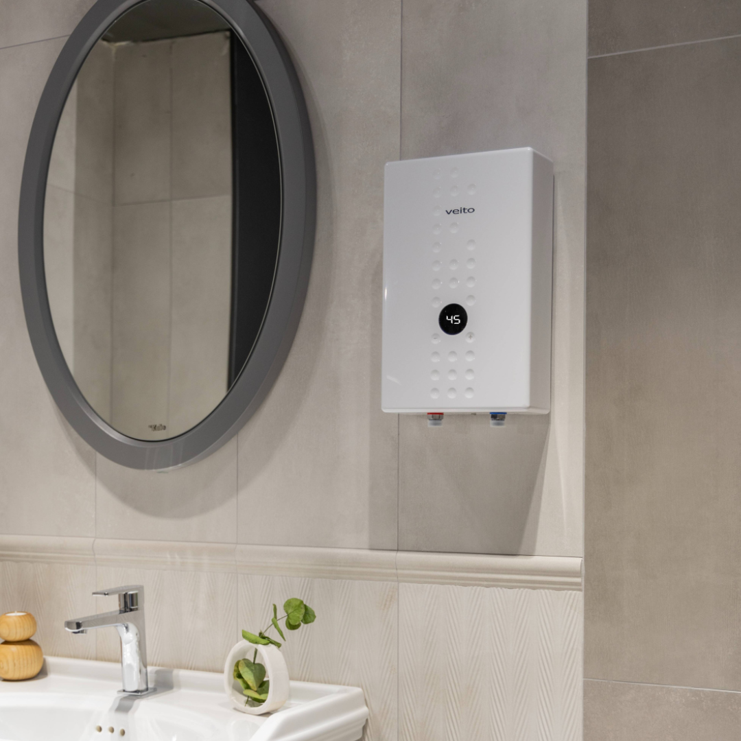 Momentinis vandens šildytuvas Veito Flow E,9500 W Momentinis vandens šildytuvas Veito Flow E,9500 W