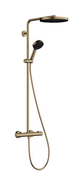 Dušo sistema HANSGROHE Pulsify S Puro 260 1jet su Ecostat Fine termostatu ir rankiniu dušeliu 3jet, Brushed Bronze, 24236140 Dušo sistema HANSGROHE Pulsify S Puro 260 1jet su Ecostat Fine termostatu ir rankiniu dušeliu 3jet, Brushed Bronze, 24236140