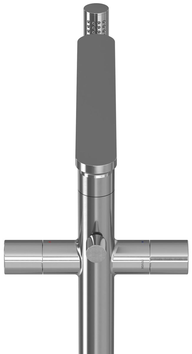 Grindinis vonios maišytuvas su dušo komplektu, be korpuso, Ravak CR II 080.00CR.RB07A, chromas, X070456