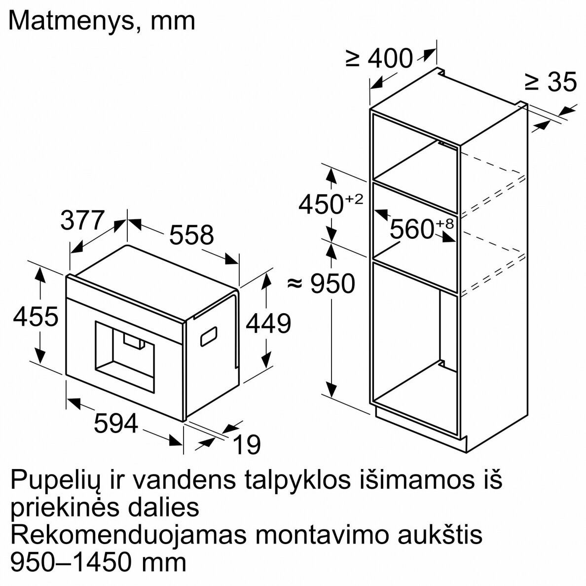 Įmontuojamas kavos aparatas Bosch CTL7181B0 Įmontuojamas kavos aparatas Bosch CTL7181B0