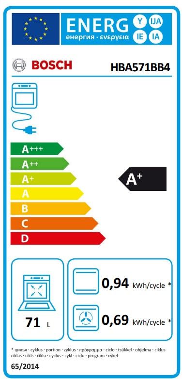 Įmontuojama orkaitė Bosch HBA571BB4 Įmontuojama orkaitė Bosch HBA571BB4