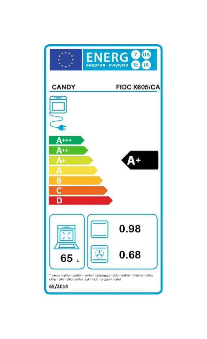 Įmontuojama orkaitė Candy FIDC X605/CA