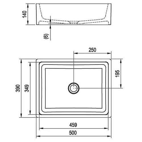 Praustuvas Ravak FORMY 01 500 D baltas XJL01250000