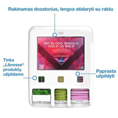 Intymios higienos priemonių dozatorius TORK, baltas, 564050