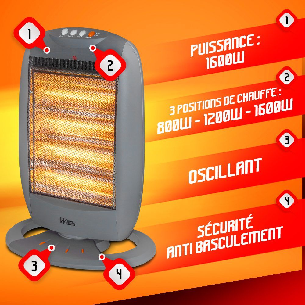 Infraraudonųjų spindulių šildytuvas Warmtech, 1600 W Infraraudonųjų spindulių šildytuvas Warmtech, 1600 W