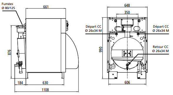 Skysto kuro kondensacinis katilas Atlantic KIMEO NOx 25 (22kW)