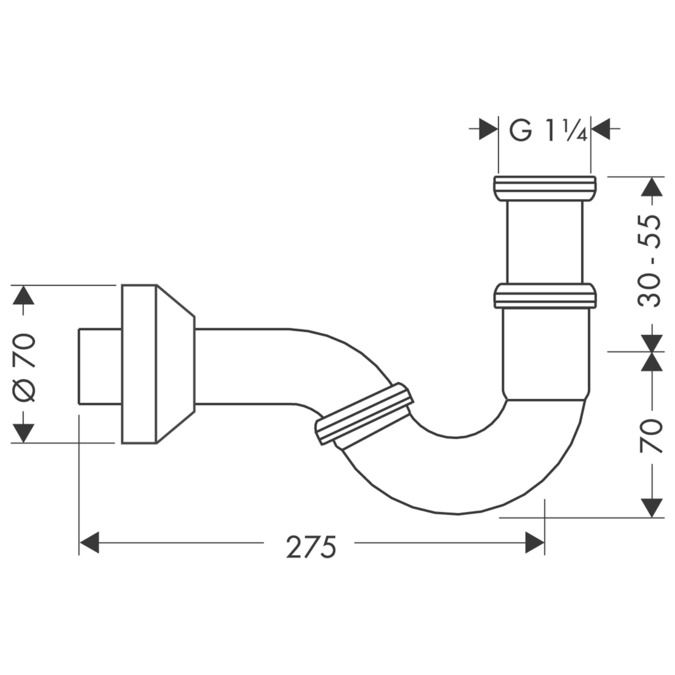 Bide sifonas Hansgrohe 55237000