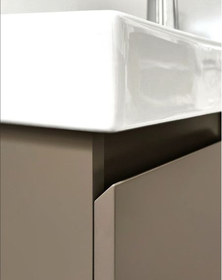 Spintelė po praustuvu Kame MINI, durelių vyriai kairėje, kakavos BU/40x22-L/D15-MN