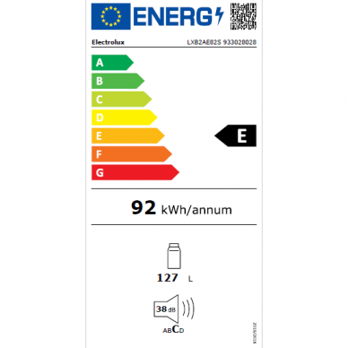 Šaldytuvas ELECTROLUX LXB2AE82S