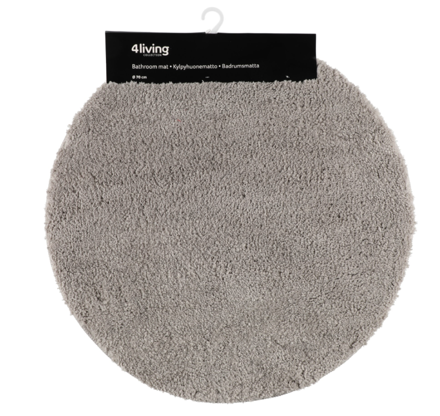 Vonios kilimėlis 4Living, 70 cm, pilkas, 053899