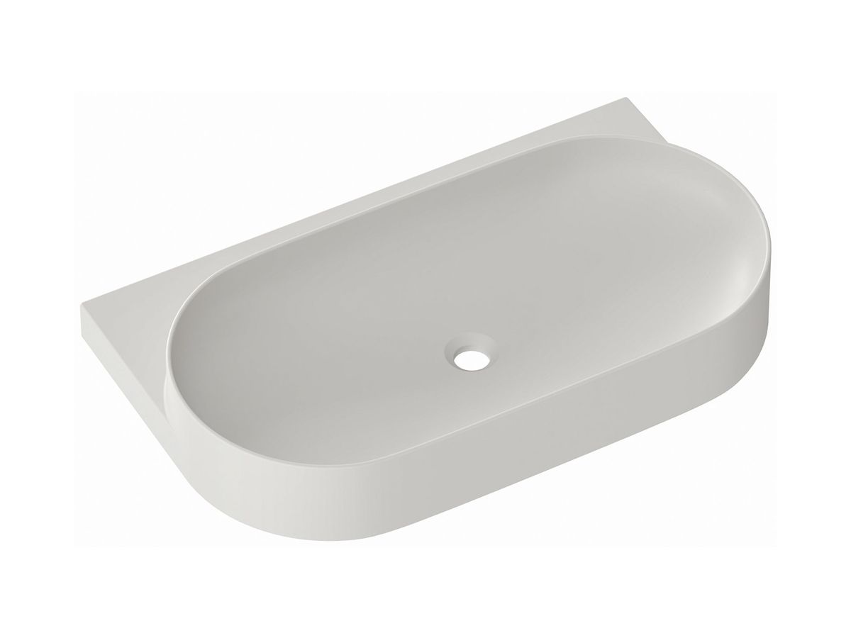 Keraminis praustuvas Ravak Yard 80, su skyle maišytuvui, Smoke Grey, XJX0O280000