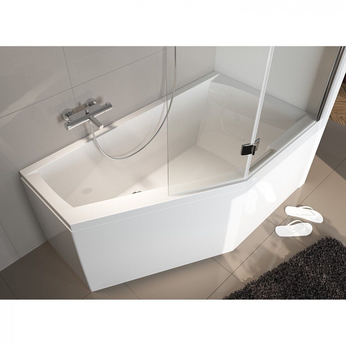 Akrilinė vonia Riho Geta 160x90 cm, balta, kairė, B030001005