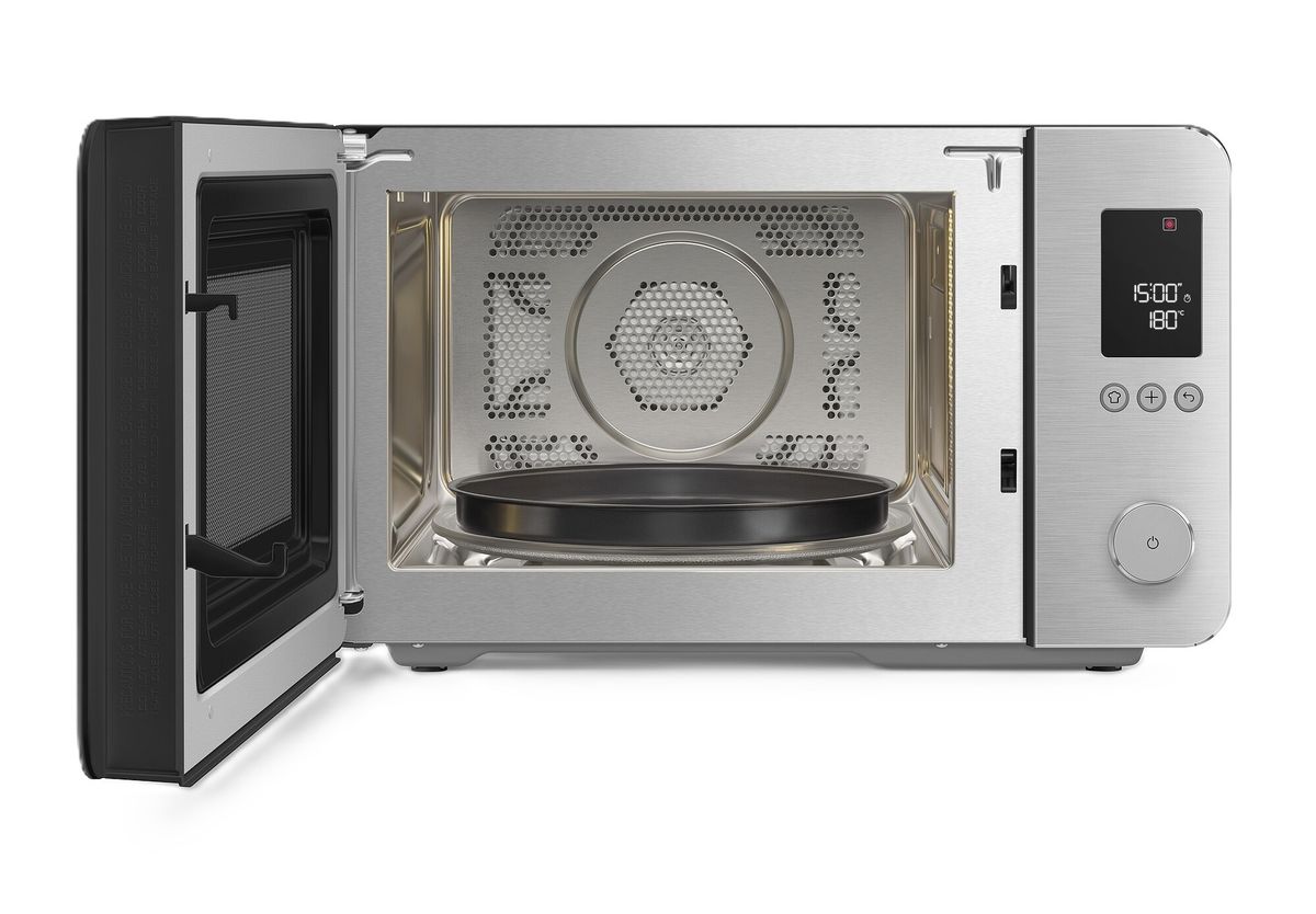 SMEG mikrobangų krosnelė, MOC02BLMEU su grilium, karštu oru ir Air fry funkcija