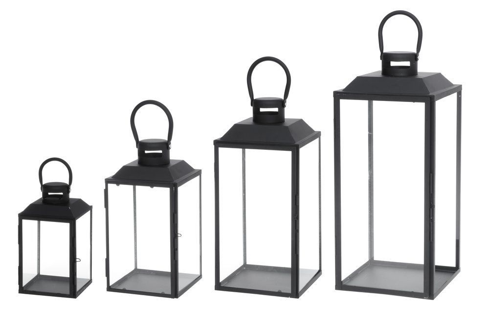 Žibintų komplektas 4 Living Collection Lantern Aamu, 4 vnt., juoda, 6410412938428