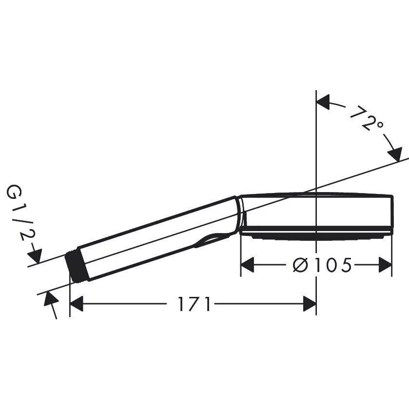 Rankinio dušo galvutė Hansgrohe Pulsify Select S 105 3jet, 24110140